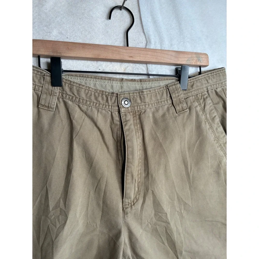 Columbia Mens Omni-Shield Cotton Canvas Cargo Shorts Tan Khaki 36W 9L AM4541